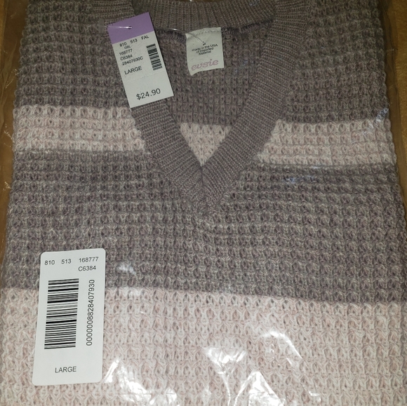 💖 Girls Striped Sweater Vest - Picture 5 of 16